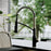 Scottsdale Solid Brass Matte Black and Spot Free Champagne Bronze Kitchen Faucet 2