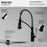 Scottsdale Solid Brass Matte Black and Spot Free Champagne Bronze Kitchen Faucet 3