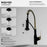 Scottsdale Solid Brass Matte Black and Spot Free Champagne Bronze Kitchen Faucet 4