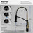 Scottsdale Solid Brass Matte Black and Spot Free Champagne Bronze Kitchen Faucet 5