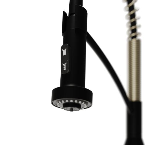Scottsdale Solid Brass Matte Black and Spot Free Champagne Bronze Kitchen Faucet 6
