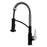Scottsdale Solid Brass Matte Black and Stainless Steel Kitchen Faucet 1