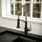Scottsdale Solid Brass Matte Black and Stainless Steel Kitchen Faucet 7