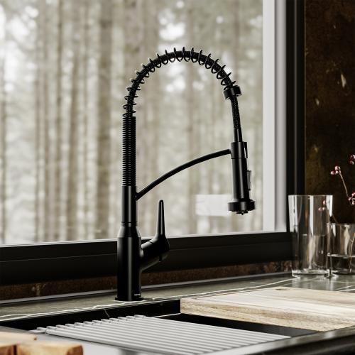 Scottsdale Solid Brass Matte Black Kitchen Faucet 2