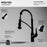 Scottsdale Solid Brass Matte Black Kitchen Faucet 3