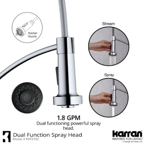 Scottsdale Solid Brass Chrome Kitchen Faucet 5