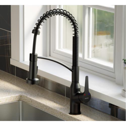 Scottsdale Solid Brass Matte Black Kitchen Faucet 2