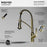 Scottsdale Solid Brass Spot Free Brushed Gold Kitchen Faucet 3