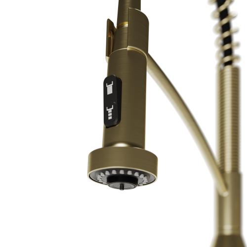 Scottsdale Solid Brass Spot Free Brushed Gold Kitchen Faucet 6