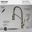 Scottsdale Solid Brass Spot Free Champagne Bronze Kitchen Faucet 3