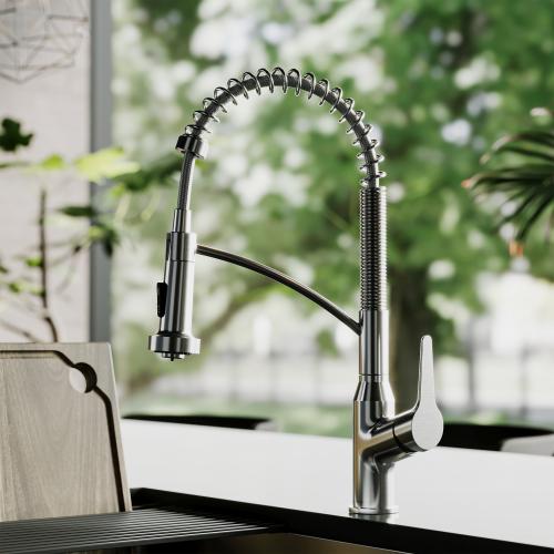 Scottsdale Solid Brass Spot Free Stainless Steel Kitchen Faucet 2