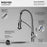 Scottsdale Solid Brass Spot Free Stainless Steel Kitchen Faucet 3