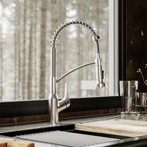 Scottsdale Solid Brass Stainless Steel Kitchen Faucet 2