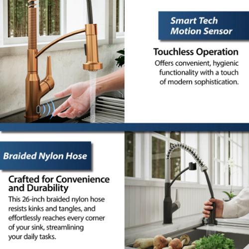 Alston Solid Brass Brushed Copper Kitchen Faucet 4