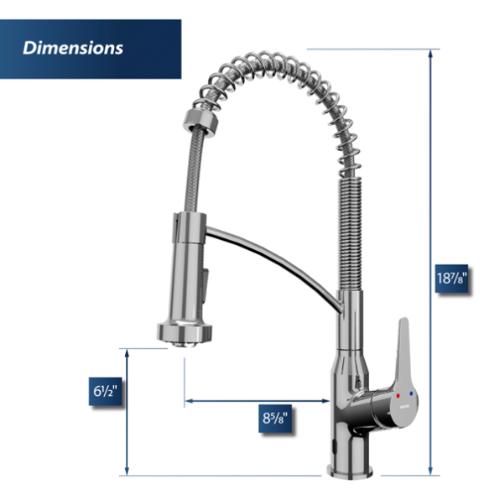 Alston Solid Brass Chrome Kitchen Faucet 3
