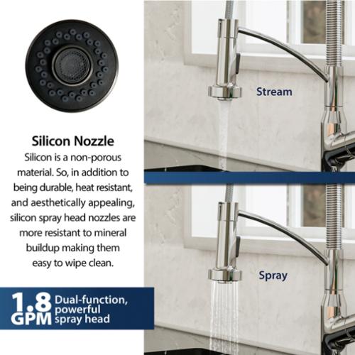 Alston Solid Brass Chrome Kitchen Faucet 6