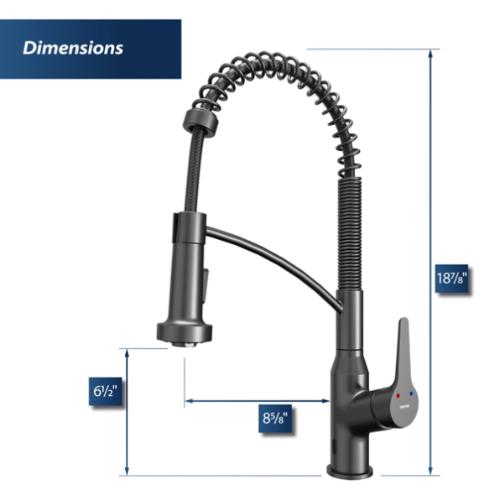 Alston Solid Brass Gunmetal Grey Kitchen Faucet 3