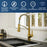Alston Solid Brass Gold Kitchen Faucet 2