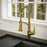 Alston Solid Brass Gold Kitchen Faucet 7
