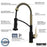 Alston Solid Brass Matte Black and Brushed Gold Kitchen Faucet 5