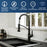 Alston Solid Brass Matte Black Kitchen Faucet 2