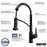 Alston Solid Brass Matte Black Kitchen Faucet 4