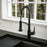 Alston Solid Brass Matte Black Kitchen Faucet 6