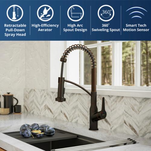 Alston Solid Brass Oil Rubbed Bronze Kitchen Faucet 2