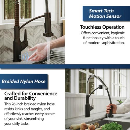 Alston Solid Brass Oil Rubbed Bronze Kitchen Faucet 4