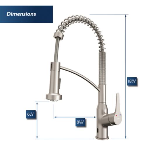 Alston Solid Brass Stainless Steel Kitchen Faucet 3