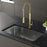 Bluffton Solid Brass Brushed Gold Kitchen Faucet 2