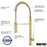 Bluffton Solid Brass Brushed Gold Kitchen Faucet 3