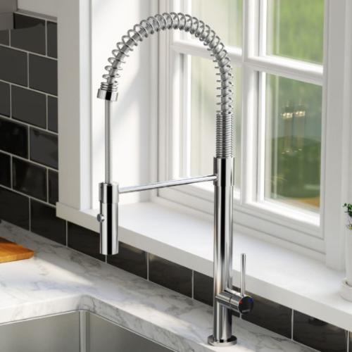 Bluffton Solid Brass Chrome Kitchen Faucet 2