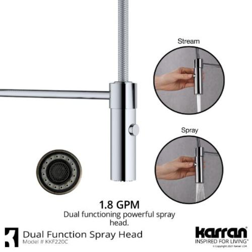 Bluffton Solid Brass Chrome Kitchen Faucet 5