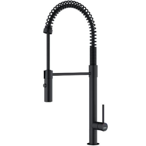 Bluffton Solid Brass Matte Black Kitchen Faucet 1