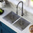Bluffton Solid Brass Matte Black Kitchen Faucet 7