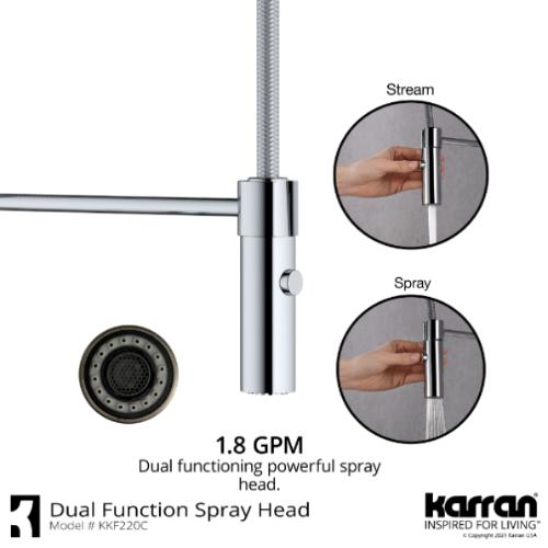 Bluffton Solid Brass Chrome Kitchen Faucet 5