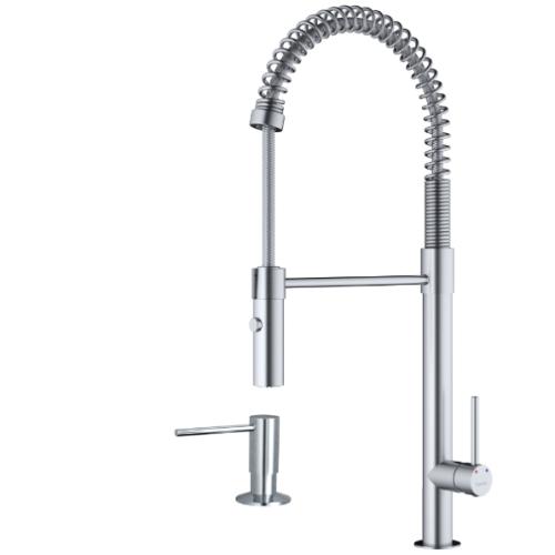 Bluffton Solid Brass Stainless Steel Kitchen Faucet 1