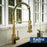 Kadira Solid Brass Brushed Gold Kitchen Faucet 2