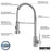 Kadira Solid Brass Chrome Kitchen Faucet 6