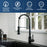 Kadira Solid Brass Matte Black Kitchen Faucet 3