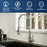 Kadira Solid Brass Stainless Steel Kitchen Faucet 3