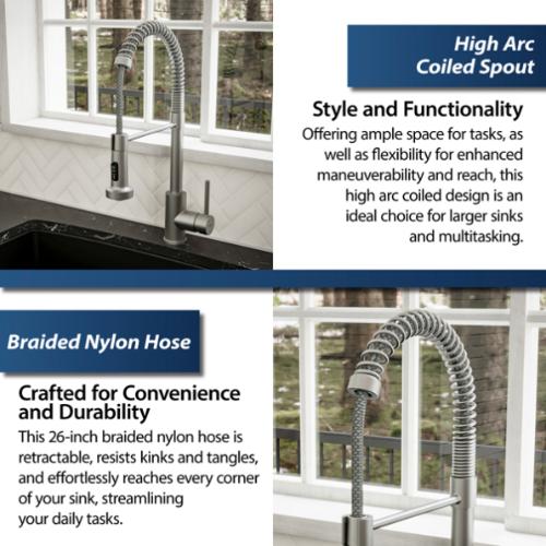 Kadira Solid Brass Stainless Steel Kitchen Faucet 5