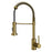 Loxton Solid Brass Brushed Gold Kitchen Faucet 1