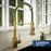 Loxton Solid Brass Brushed Gold Kitchen Faucet 2