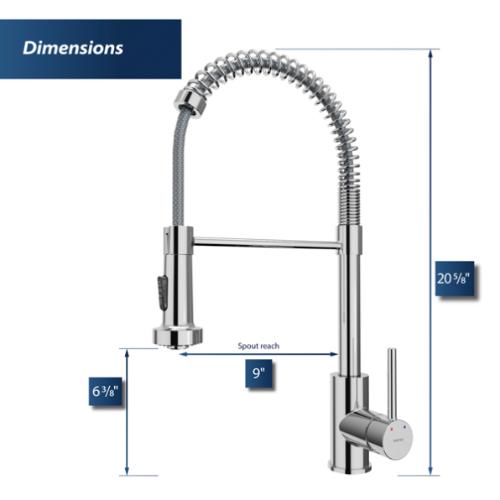 Loxton Solid Brass Chrome Kitchen Faucet 4