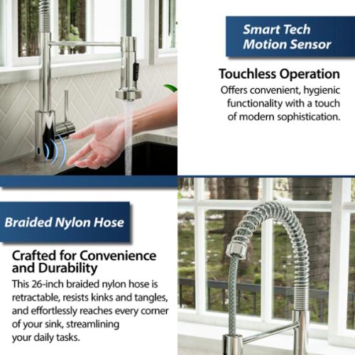 Loxton Solid Brass Chrome Kitchen Faucet 5