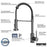 Loxton Solid Brass Gunmetal Grey Kitchen Faucet 6