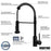 Loxton Solid Brass Matte Black Kitchen Faucet 6
