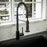 Loxton Solid Brass Matte Black Kitchen Faucet 8
